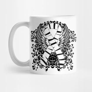 Zebra Awareness Ribbon with Wings Mug